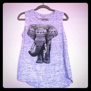 Lightweight Grey Elephant Muscle Tee Size M